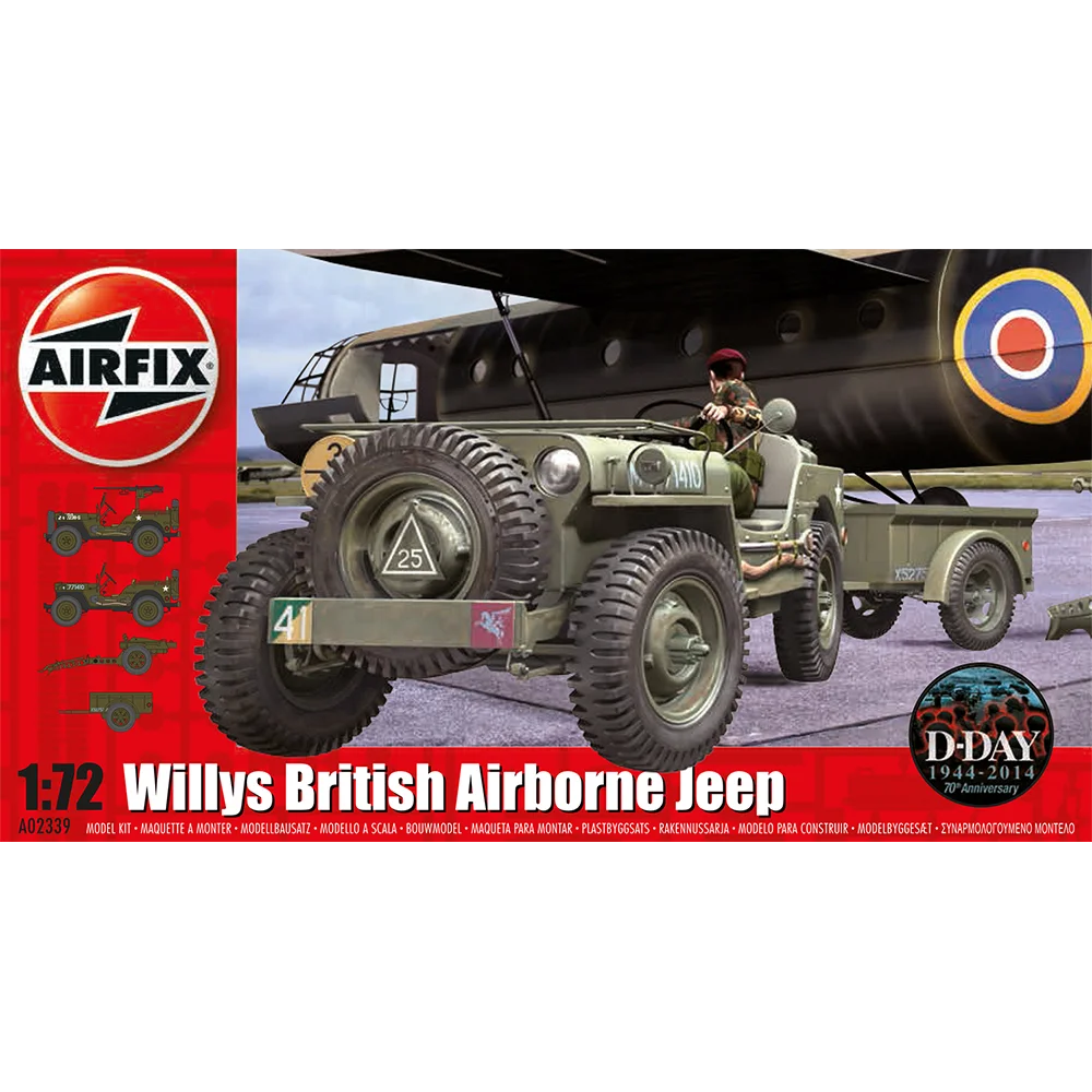 Airfix Willy's Jeep, Trailer & 6Ib Gun 1:72