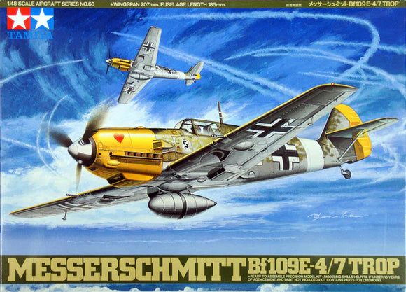 Tamiya Messerschmitt Bf109 E-4 Trop 1:48 Scale Kit