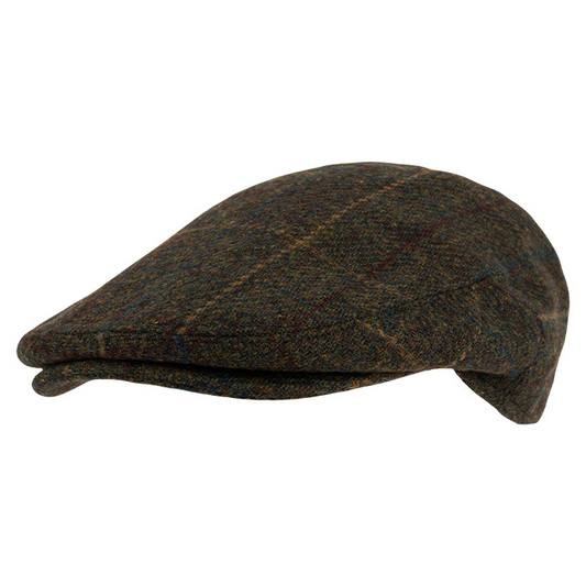 Wool Blend Flat Cap Brown