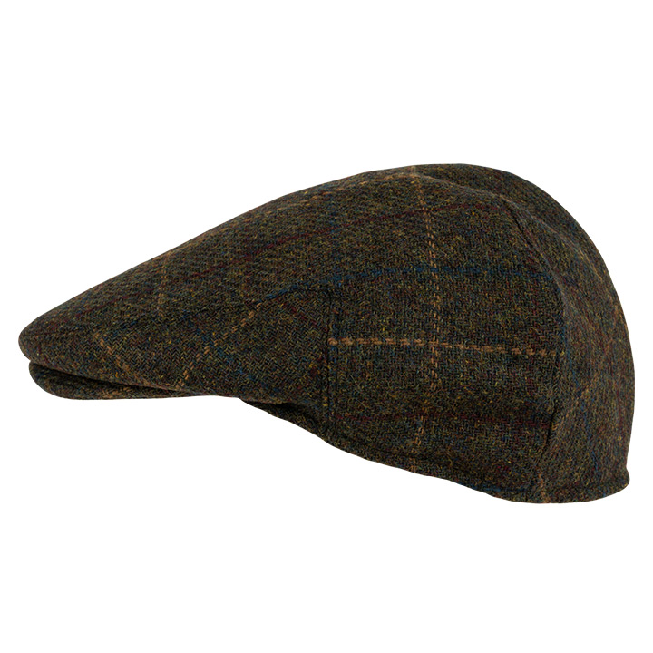 Wool Blend Flat Cap Brown