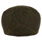 Wool Blend Flat Cap Dark Olive