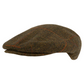 Wool Blend Flat Cap Tweed Brown