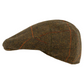 Wool Blend Flat Cap Tweed Brown