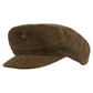 Wool Blend Flat Cap Tweed Brown