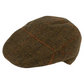 Wool Blend Flat Cap Tweed Brown