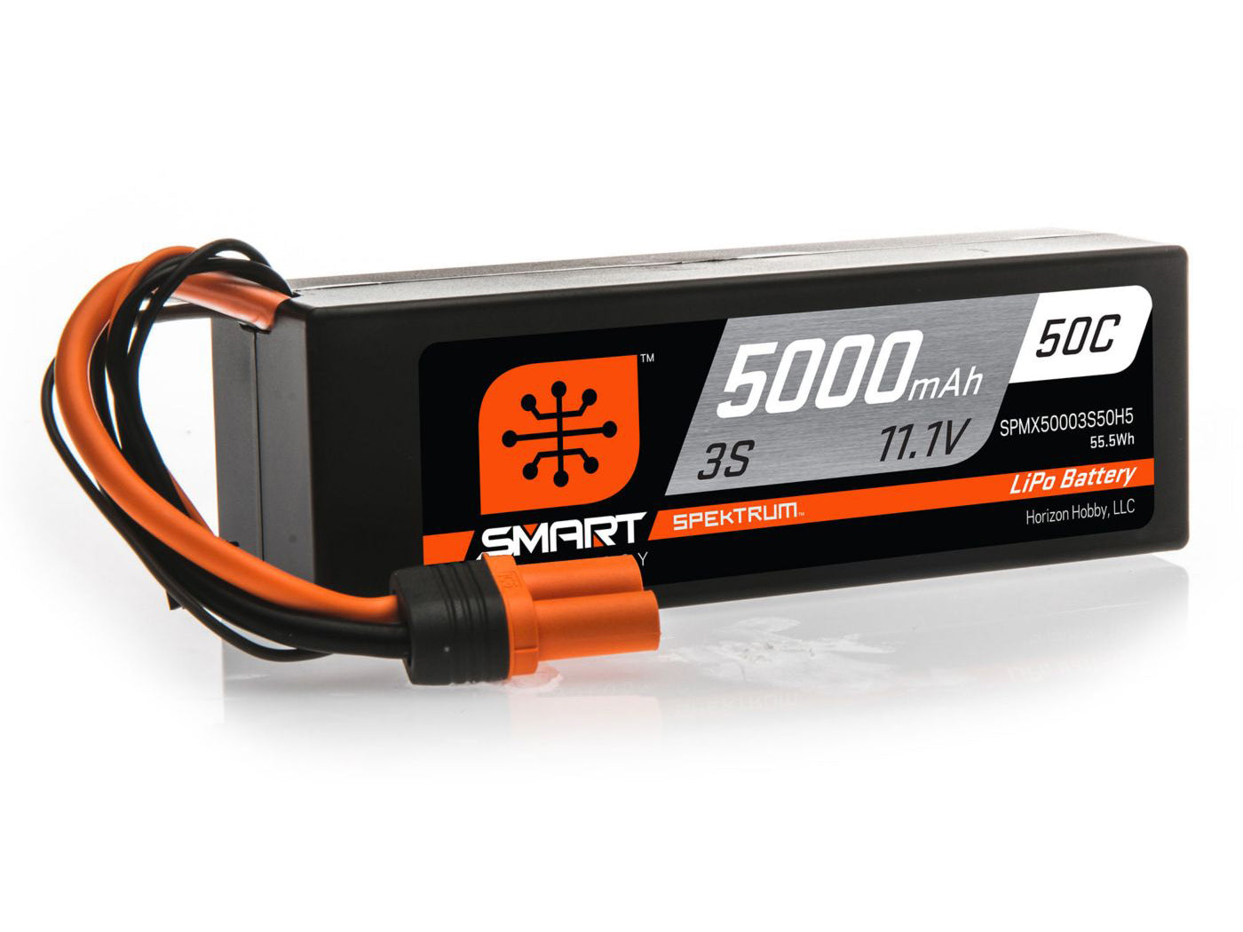 Spektrum 5000mAh 3s 11.1v 50C Smart Lipo Battery Hardcase IC5