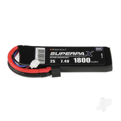 Lipo 2s 1800mah 7.4v 30c Deans