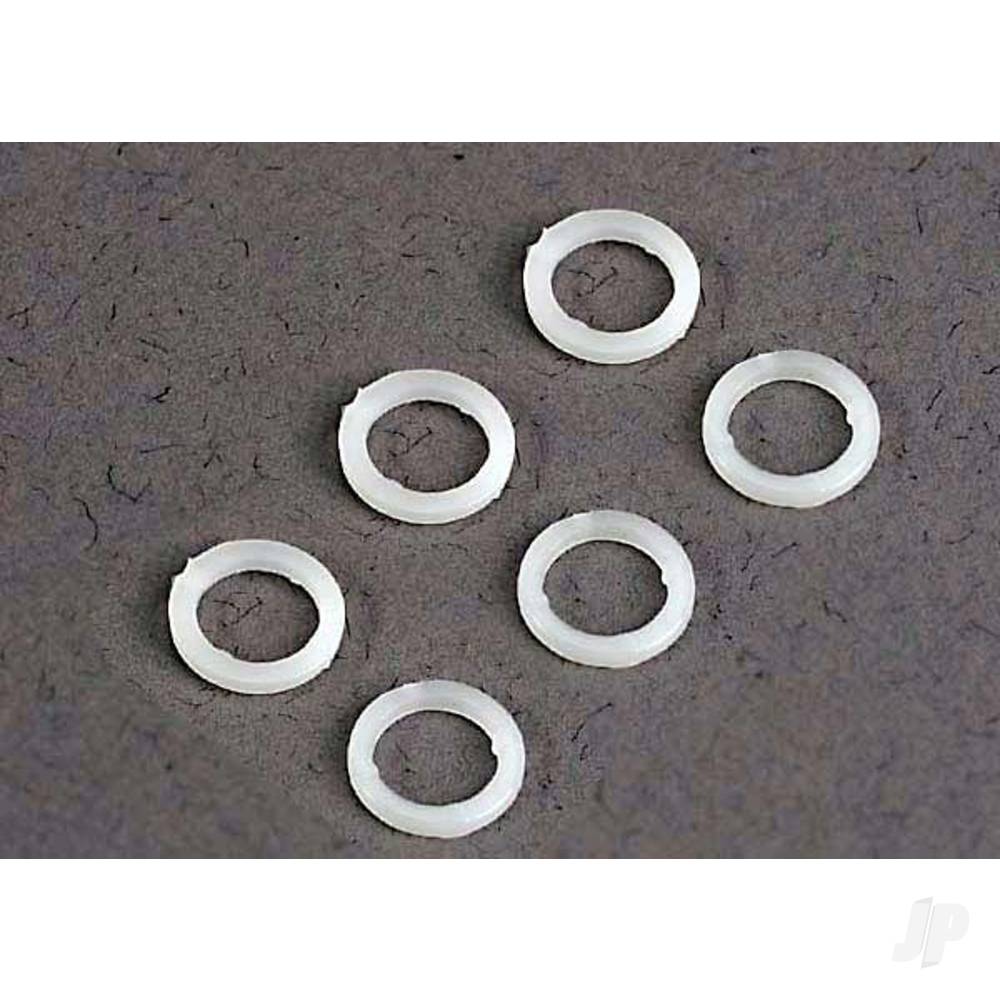 White Plastic Washers (5x8x1.00mm) (6)