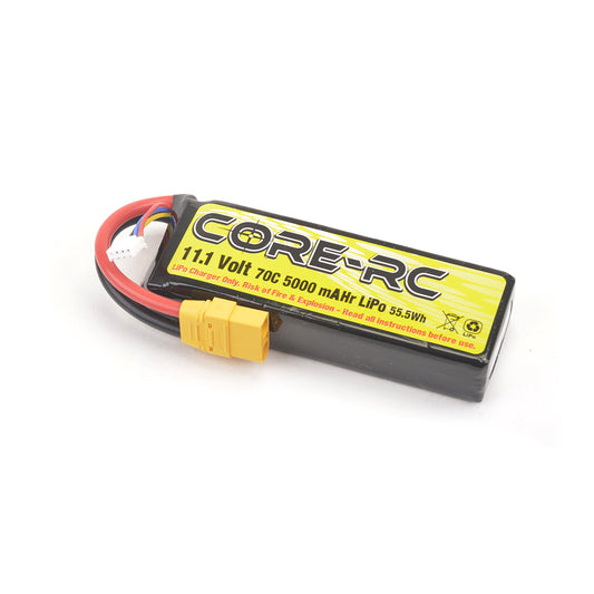 Core Rc 5000mah 11.1v 3s 70C S/C LP Lipo XT90