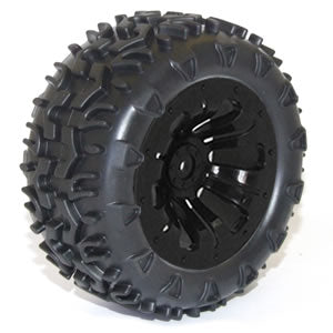 FTX Carnage Mounted Wheel/Tyre - Black(2)