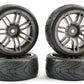 1/10 Street/Tread Tyre 14SP Gun Metal Wheel (4)