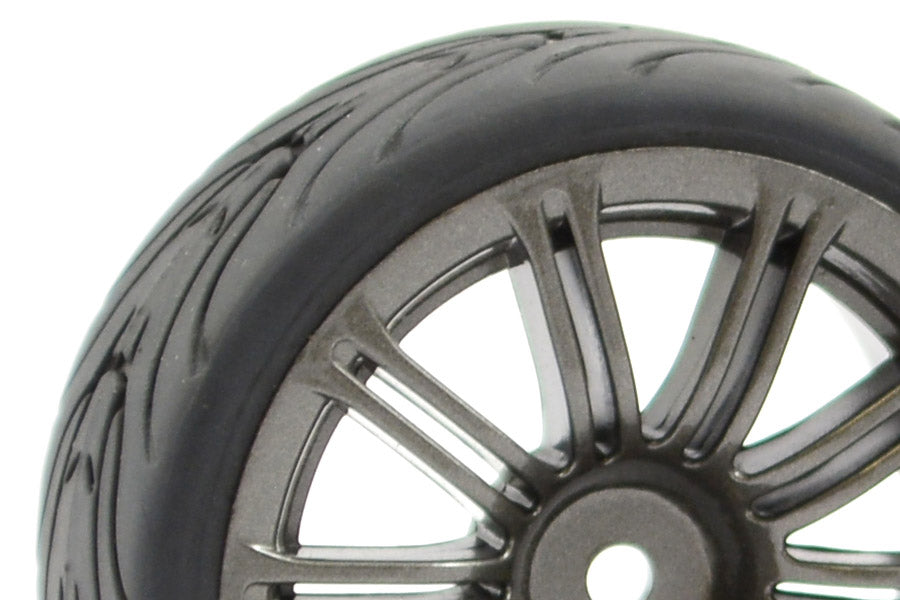 1/10 Street/Tread Tyre 20SP Gun Metal Wheel (4)