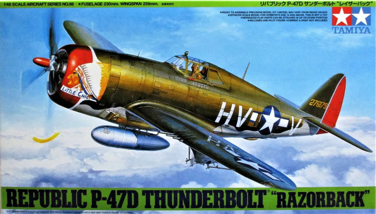 Tamiya Republic P-47D Thunderbolt 'Razorback' 1:48 Scale Kit