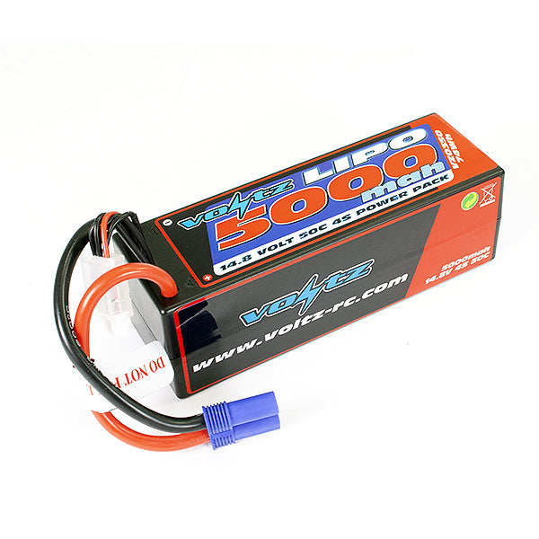 Voltz 5000mAh 4s 14.8V 50c Hard Case Lipo - EC5