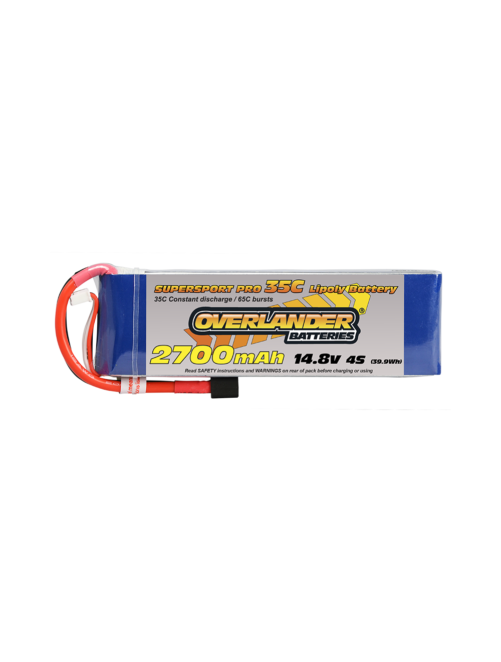 Overlander 2700mah 4s 14.8v 35C Lipo W/ Deans