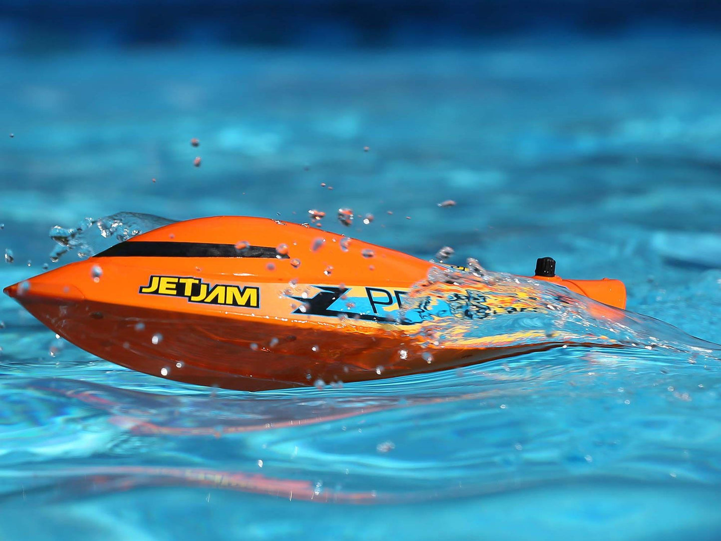 Jet Jam V2 12" Self-Righting Pool Racer Brushed RTR, Orange