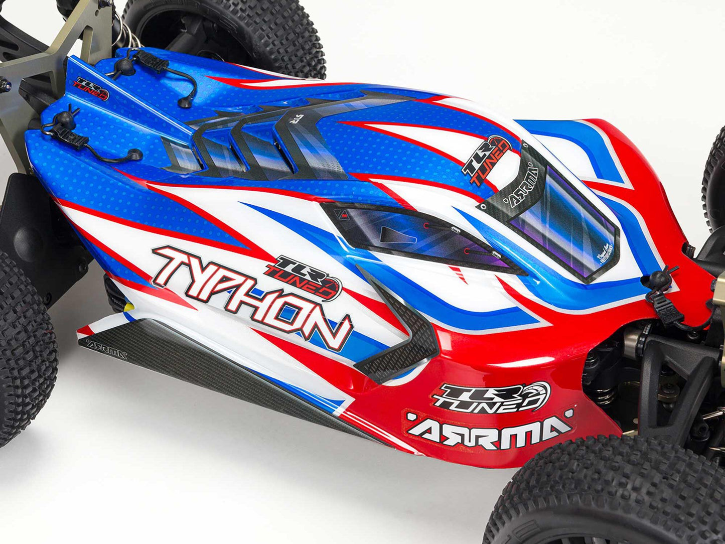 Typhon 6S 1/8 TLR Tuned 4WD BLX Buggy RTR, Red/Blue