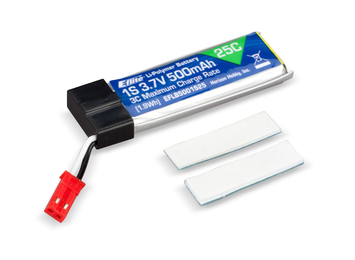 500Mah 1S 3.7V 25C LiPo Battery