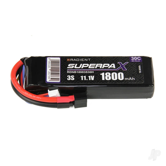 Lipo 3s 1800mah 11.1v 30c Deans