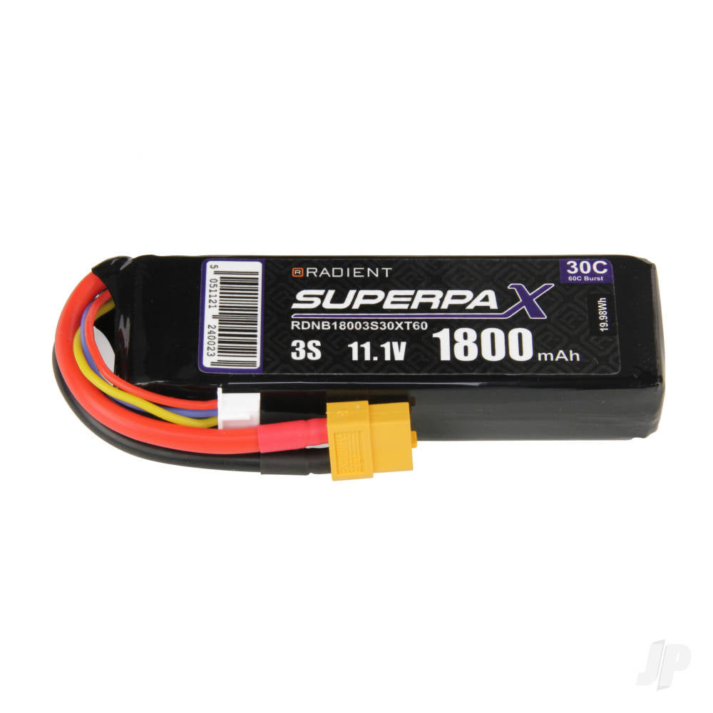 Lipo 3s 1800mah 11.1v 30c XT60