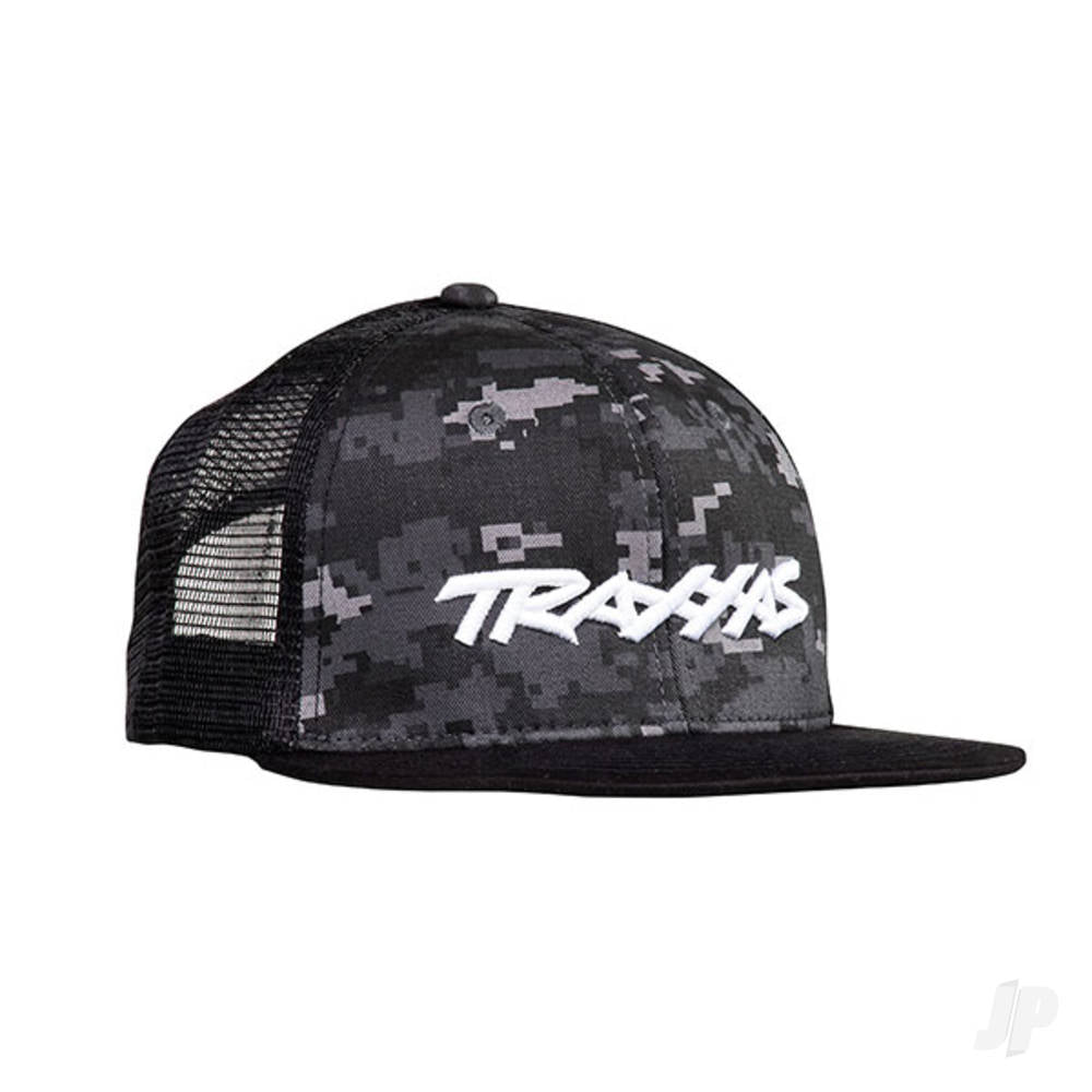 Traxxas Logo Hat Flat Bill Black Digital Camouflage OSFA