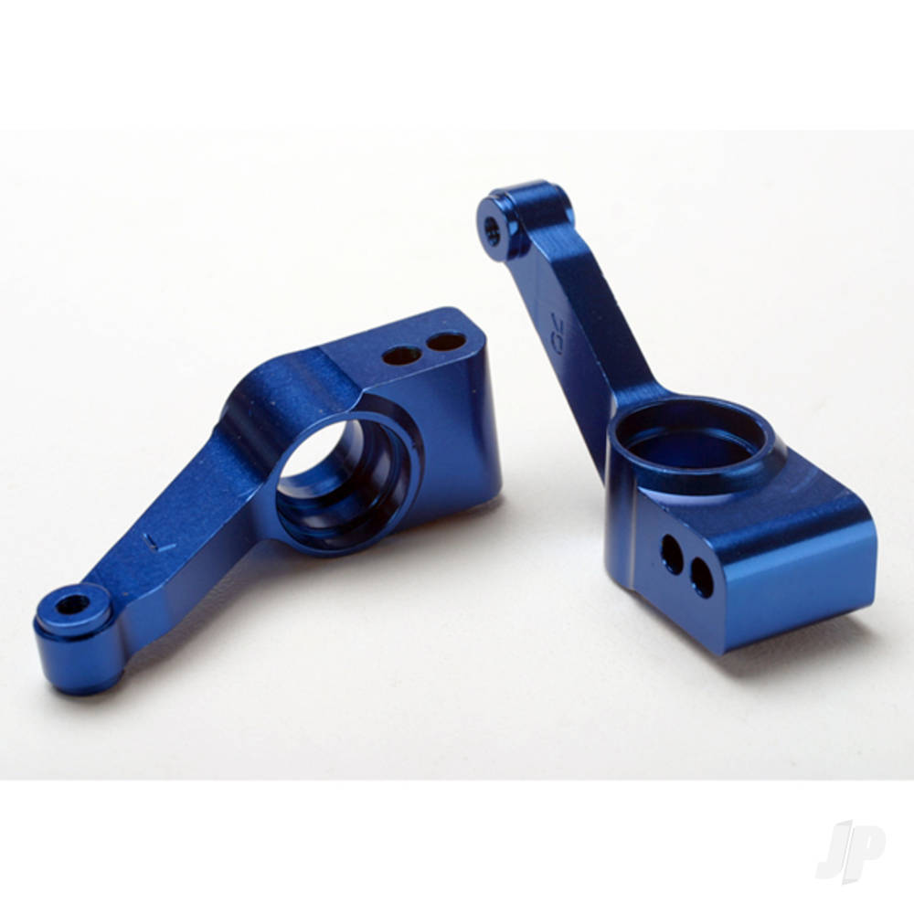 Carriers, stub axle (Blue-anodised 6061-T6 aluminium) (Rear) (2 pcs)