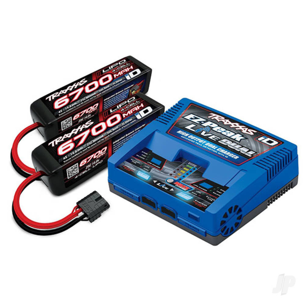 Ez-Peak Live Dual Charger + 2x 4s 6700mah