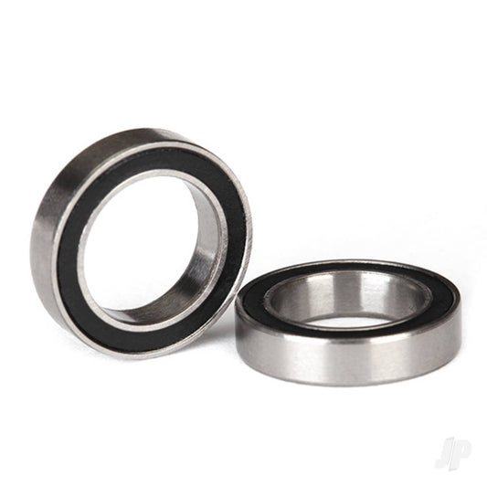 Ball Bearing, Black Rubber Seal 12x18x4mm (2)