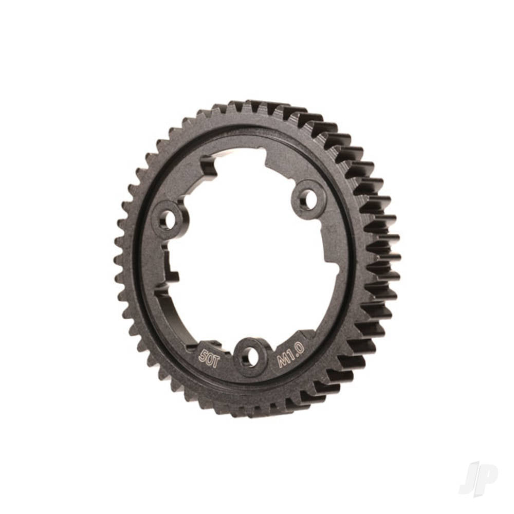 Spur gear, 50-T, machined steel (wide face, 1.0 metric pitch)