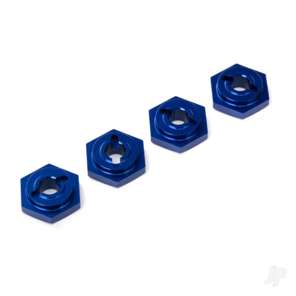 Wheel Hubs Hex Alum Blue (4)