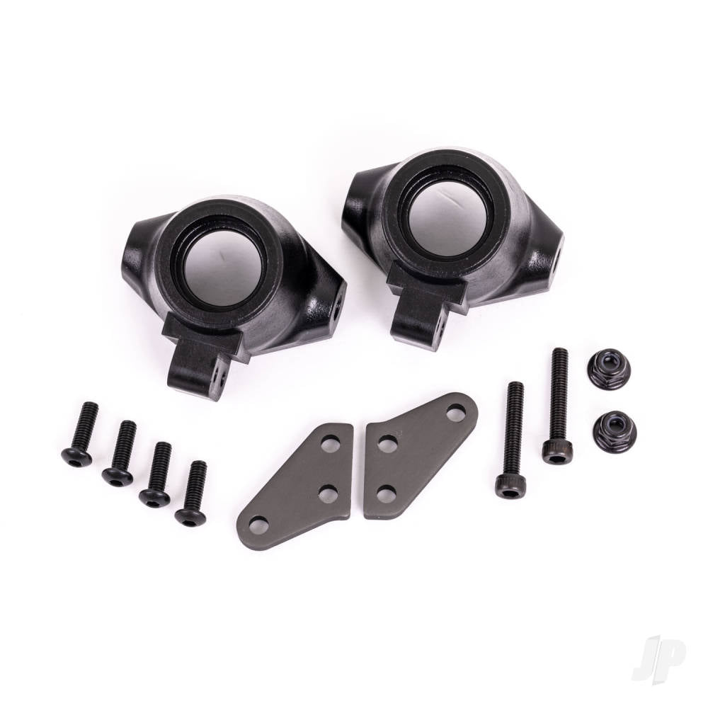 Steering blocks, left & right (aluminium, dark titanium)(2)