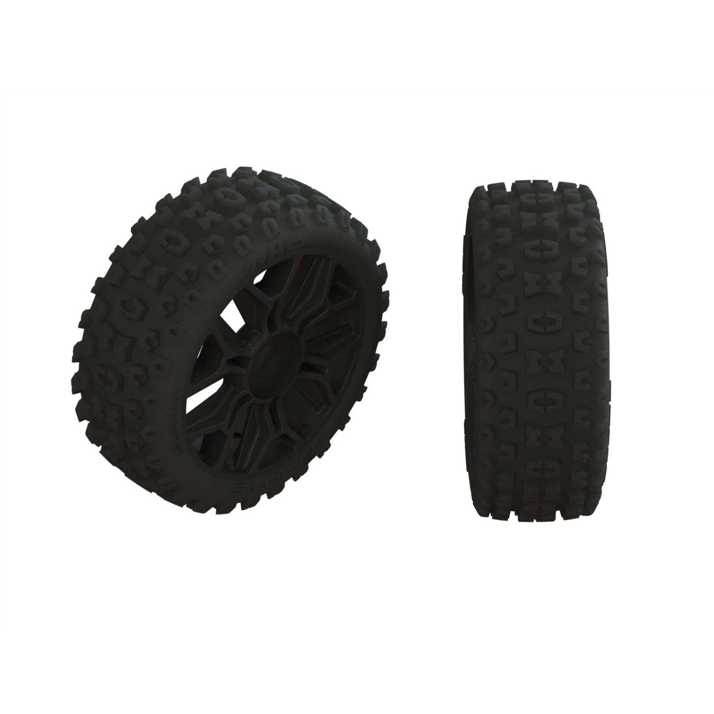 2HO Tire Set Glued Black (2)