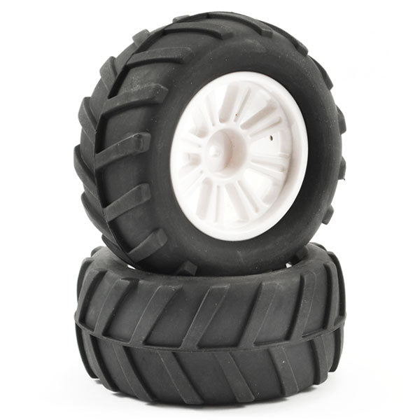 FTX COMET MONSTER TRUCK REAR MOUNTED TYRE & WHEEL WHITE