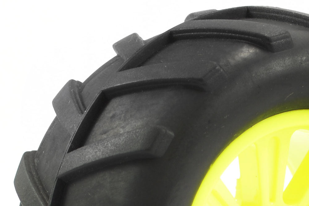 FTX COMET MONSTER TRUCK FRONT MOUNTED TYRE & WHEEL YELLOW