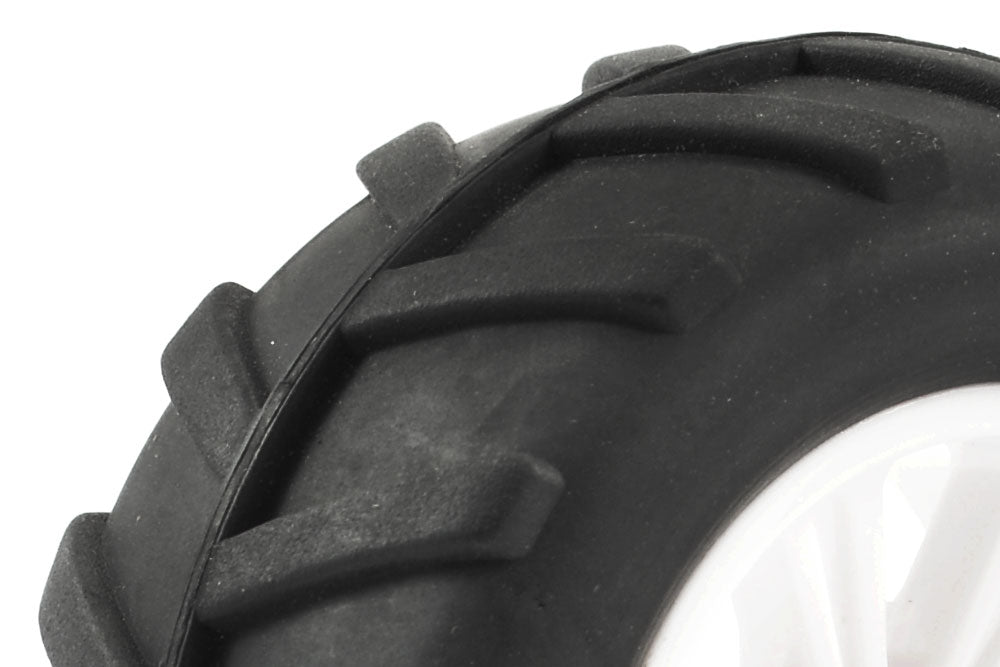 FTX COMET MONSTER TRUCK FRONT MOUNTED TYRE & WHEEL WHITE