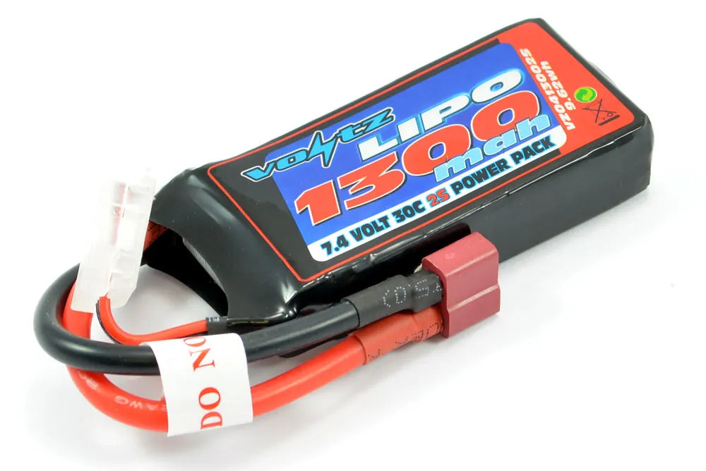 Voltz 1300mah 2s 7.4v 30c - Deans