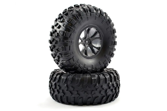 FTX Outlaw Pre-Mounted Wheels (2) Blk