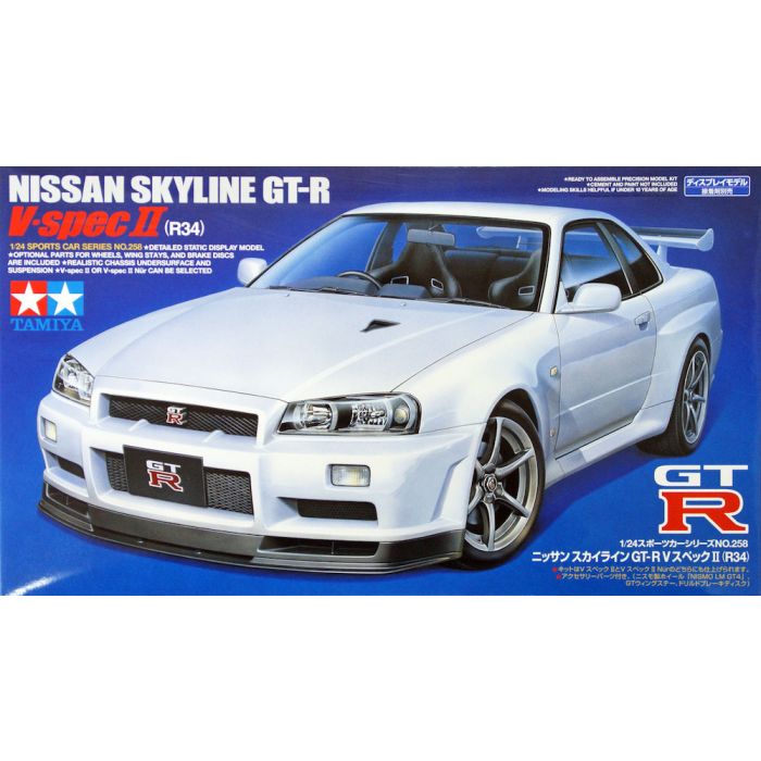 Tamiya 1/24  R34 Nissan Skyline GT-R Spec II Scale Kit