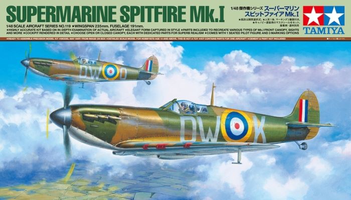 Tamiya 1/48 Supermarine Spitfire Mk.I Scale Kit